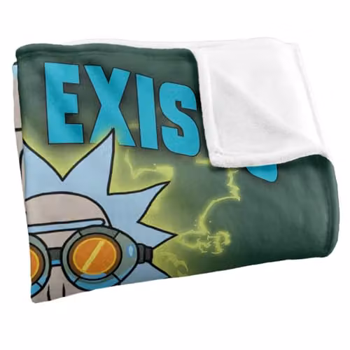 Warner Bros. Rick and Morty If God Exists Super Soft Fleece Throw Blanket, Multicolour, W: 127 cm x L: 152.4 cm – 2