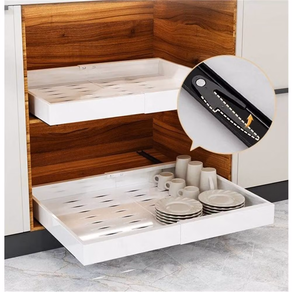 Nordara White Extendable Slide Out Kitchen Cabinet Organizer Drawer – 4