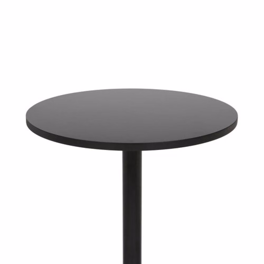 Netfurniture Metropolitan Round Poseur Table in Matt Black Wood – 4