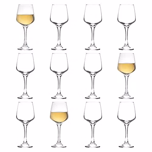 LAV Lal Transparent White Wine Glasses, 295ml, Pack of 12 – 1