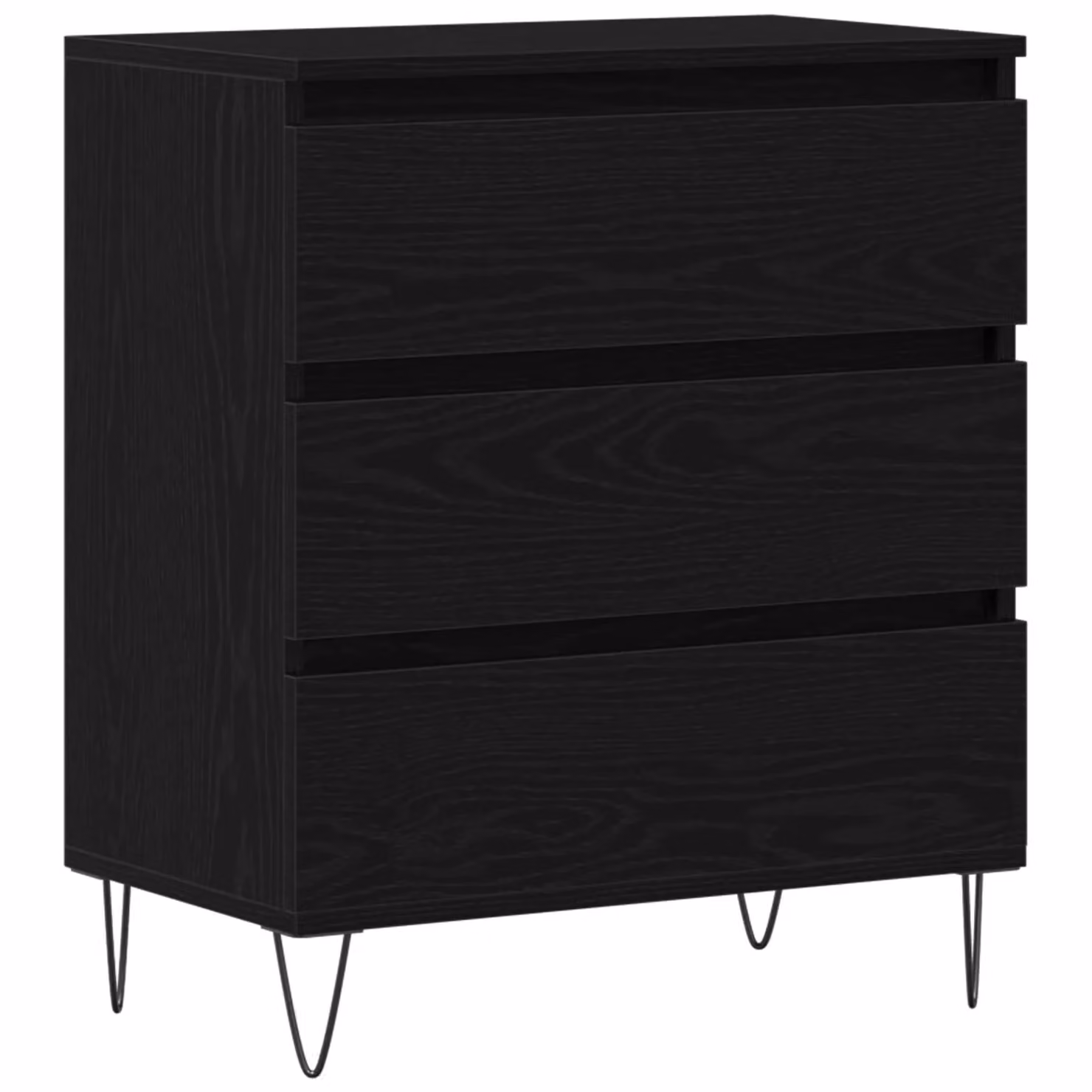 Berkfield Home Modern Sideboard with Drawers in Black Oak, W/D/H: 60 x 35 x 70 cm – 2