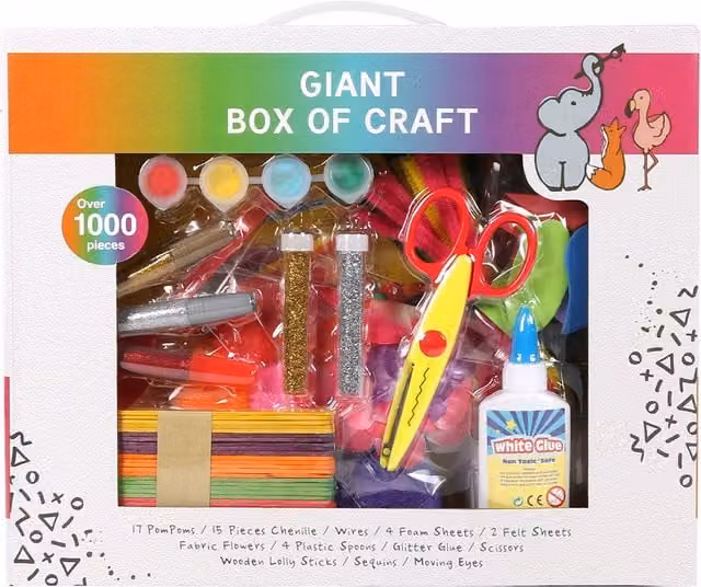 Crafty Club Giant Box of Multicolour Creative Crafts for Children