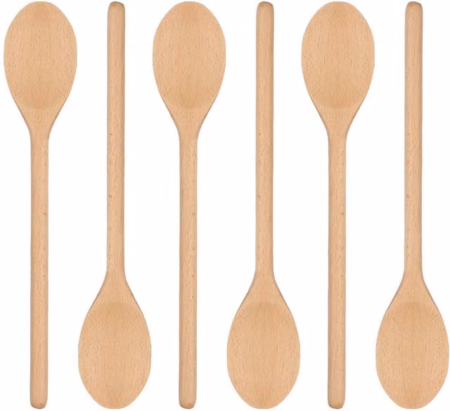 Argon Tableware Heat Resistant Oval Wooden Cooking Spoon, Brown, Length: 30 cm