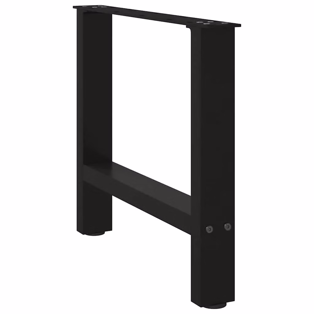 Berkfield Home Modern Steel Coffee Table Legs in Black, 2 Pieces, Height: 50 cm (Adjustable 42-43 cm) – 2