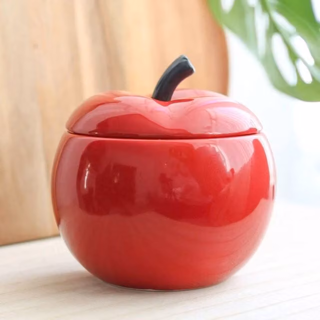 Uniqueful Red Apple Ceramic Tealight Oil Burner – 1