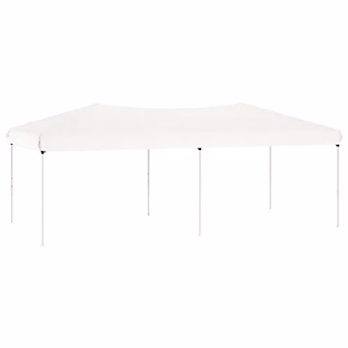 vidaXL Folding Party Tent in White and Silver, W: 300 cm, D: 300 cm, H: 245 cm