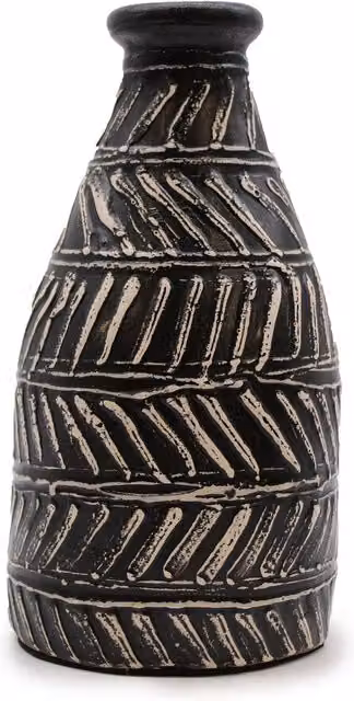 KDMD Greek Taper Ceramic Vase in Brown – 4