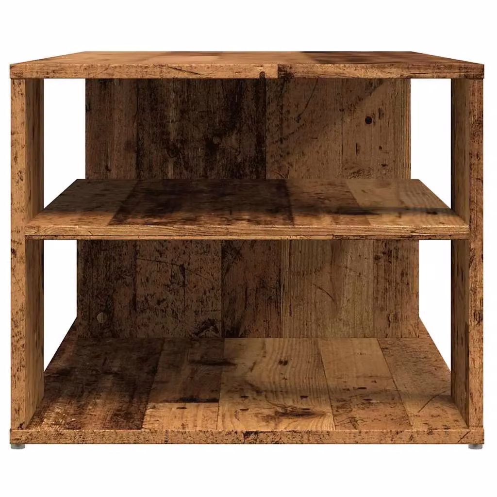 Berkfield Home Rustic Brown Coffee Table in Engineered Wood, W/D/H: 100 x 50 x 40 cm – 4