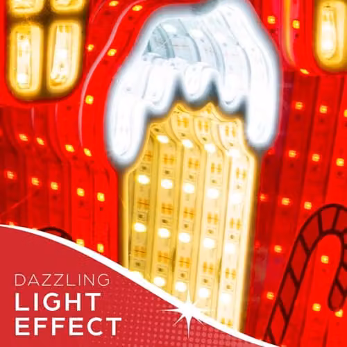 The Christmas Workshop Christmas House Infinity Double-Sided Multi-Coloured Christmas Light, Height: 40 cm – 7