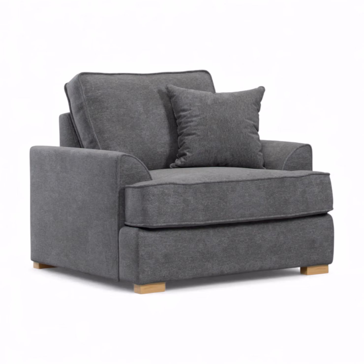 The Great Sofa Company Ophelia Chenille Fabric Armchair in Grey – 2