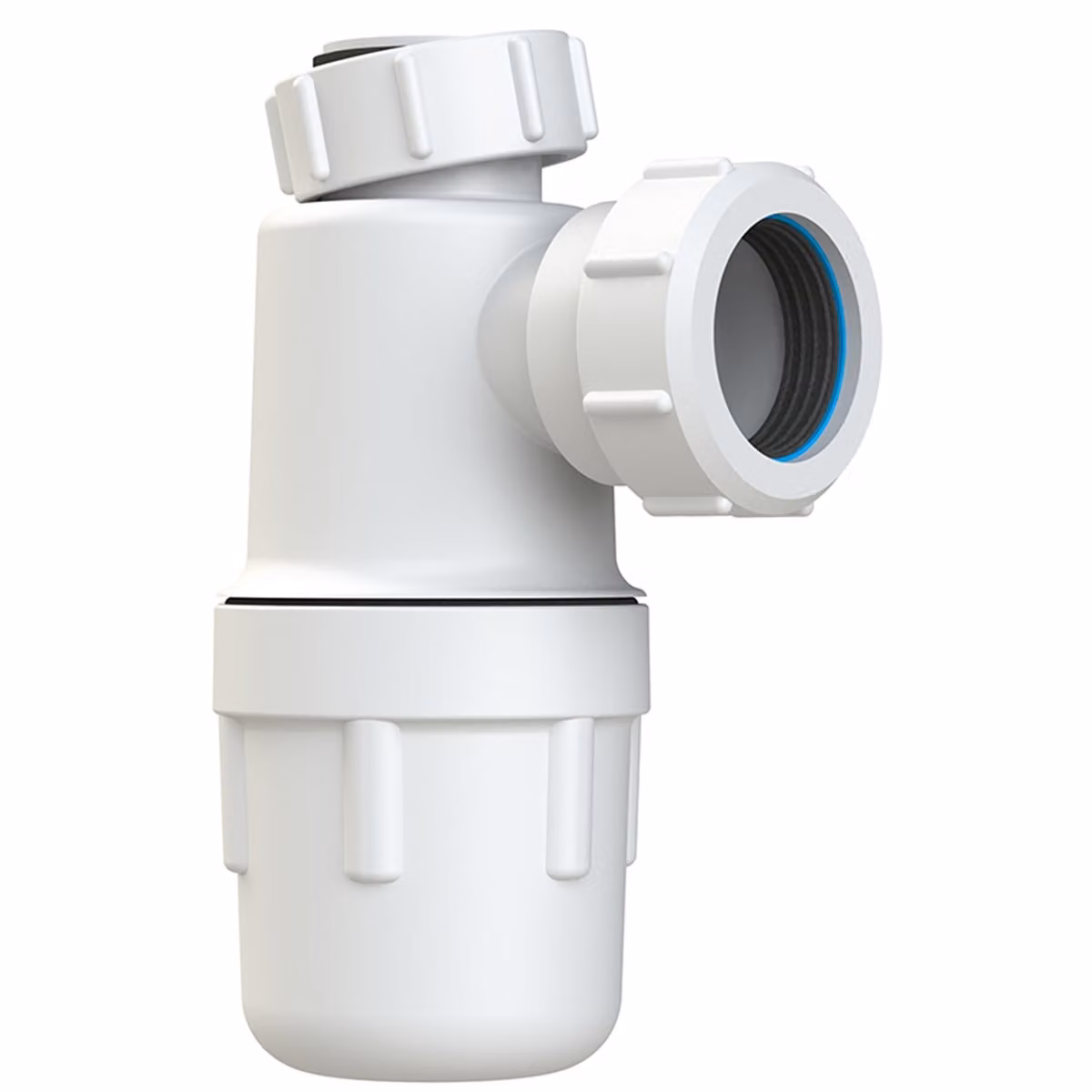 Royal Bathrooms White Plastic 32mm Telescopic Basin Bottle Trap with 76mm Water Seal