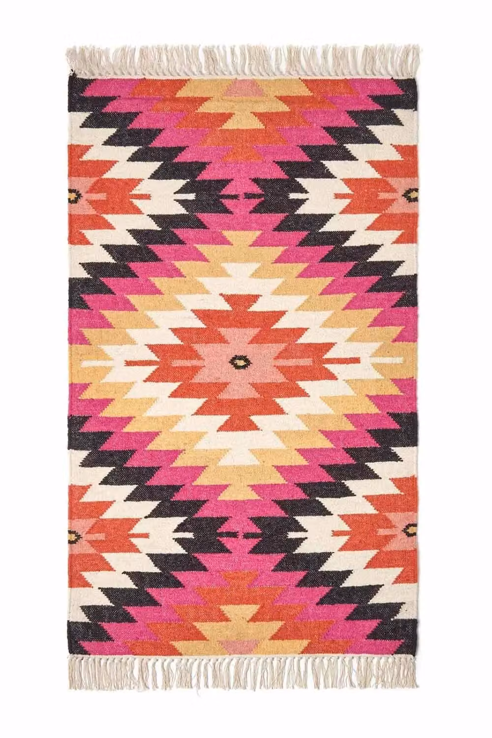 Homescapes Jakarta Handwoven Geometric Pattern Kilim Wool and Cotton Rug, Multicolour, W: 160 cm, D: 230 cm – 2