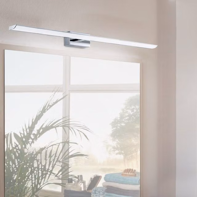 Eglo Tabiano-Z Chrome and White LED Mirror Light with Bluetooth and Zigbee Connectivity