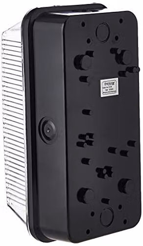 Netlighting Knightsbridge IP65 60W B22 Bulkhead with Clear Prismatic Diffuser and Black Plastic Base – 2