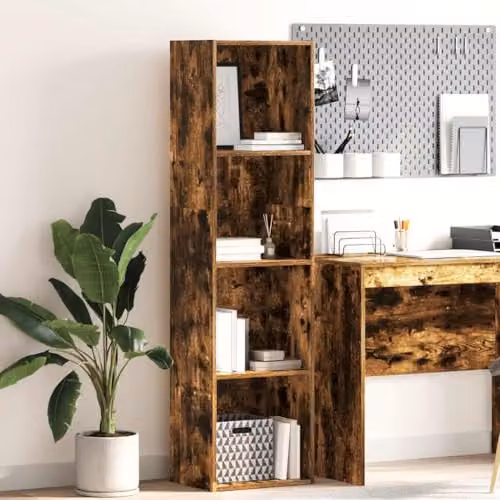 vidaXL Bookcase in Smoked Oak, W/D/H: 40 x 30 x 152 cm – 2