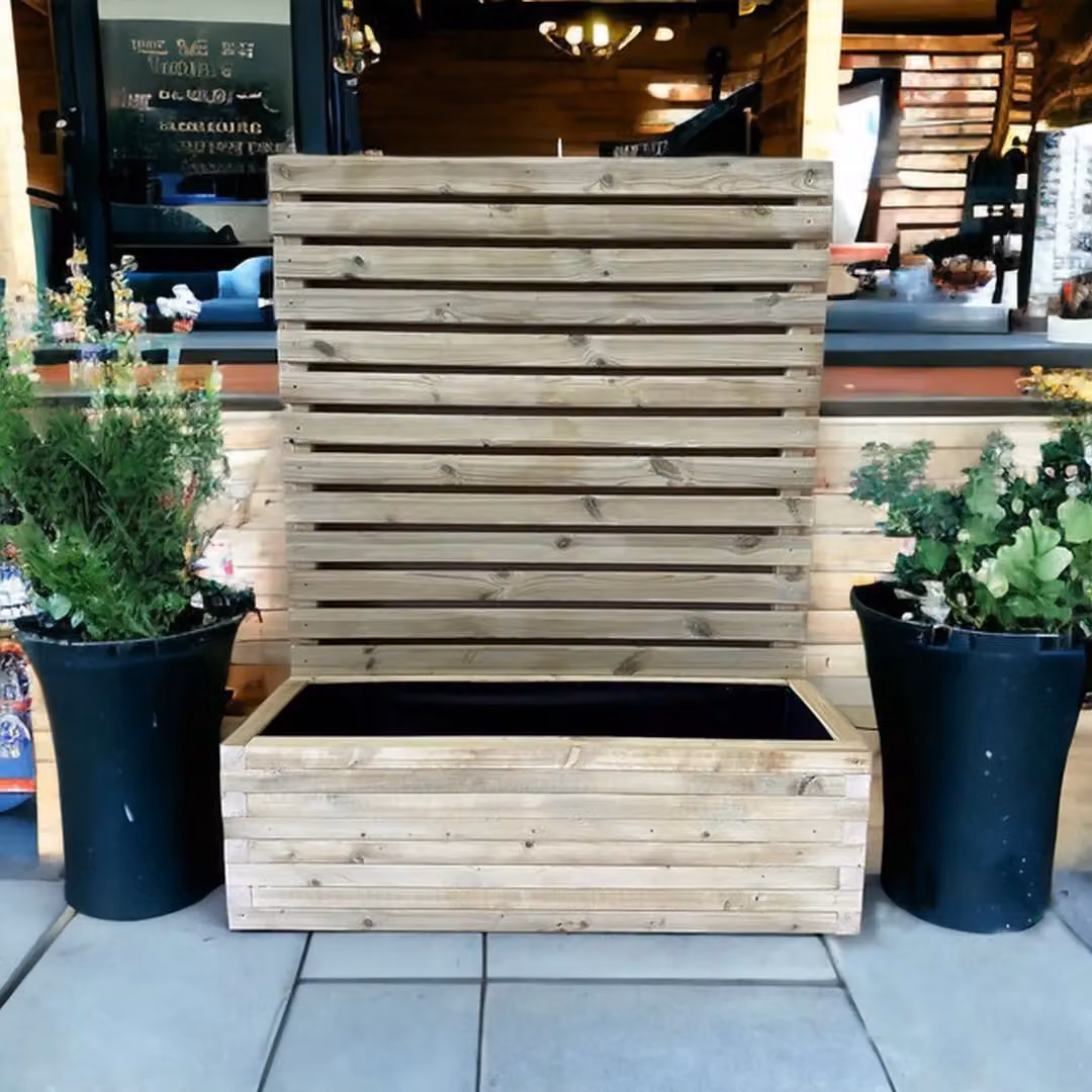 Buttercup Farm Norfolk Planter and Trellis Pack of 2 in Brown, W: 40 cm, D: 240 cm, H: 150 cm – 3