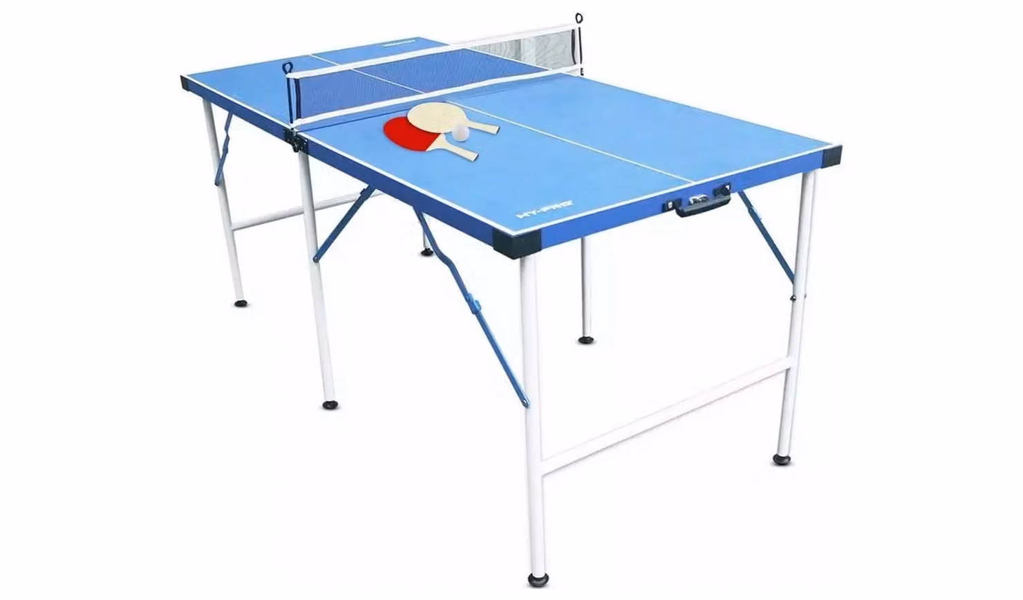 Hy-Pro 5ft Folding Table Tennis Table in Blue, W/D/H: 152.4 x 73 x 73 cm