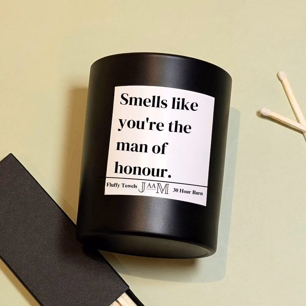 JAAM Man Of Honour Proposal Candle For Him in Black and White – 2