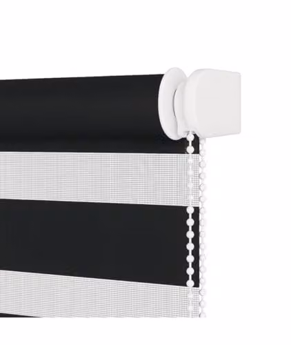 New Edge Blinds Black Zebra Day and Night Roller Blind, W: 155 cm, H: 165 cm – 3