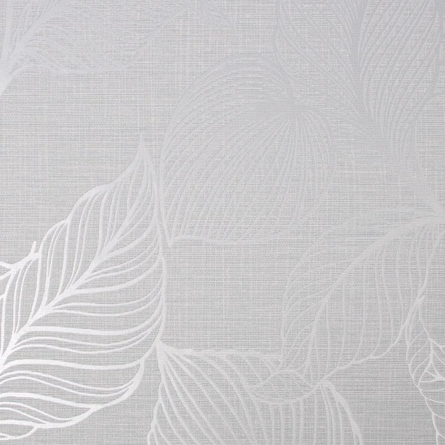 Graham & Brown Botanical Floral Modern Silver Vinyl Wallpaper, Width: 52 cm – 2
