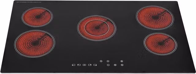 SIA CERH90BL Black 5 Zone Frameless Touch Control Electric Ceramic Hob – 1