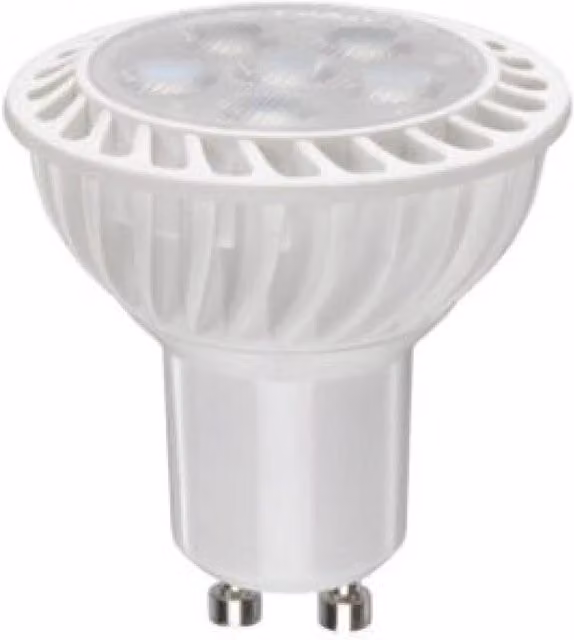 TIMELED 6W GU10 Dimmable LED Lamp, Warm White, White