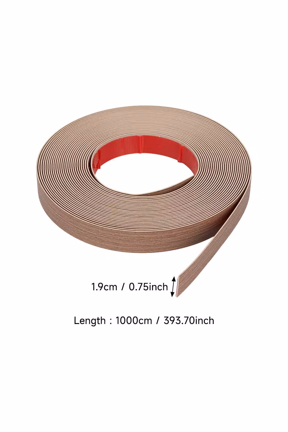 Living and Home Self Adhesive Wood Grain Edging Trim Strips, Dark Brown, 10m – 2