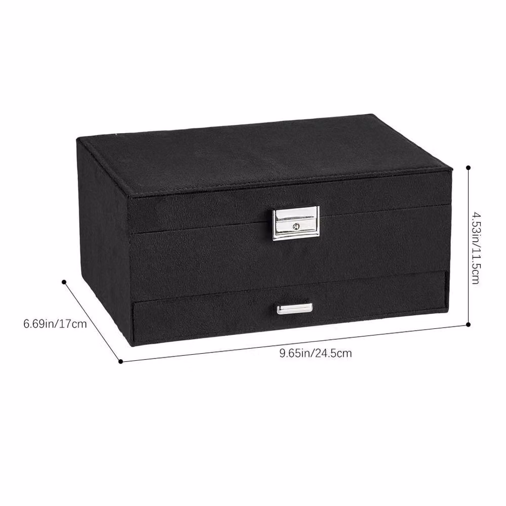 KORVIXA Black 3 Layer Large Jewellery Box, W: 50 cm x D: 50 cm – 2
