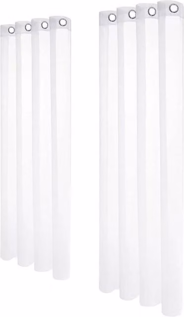 PAWNORA White Net Voile Sheer Eyelet Curtain, Width: 122 cm