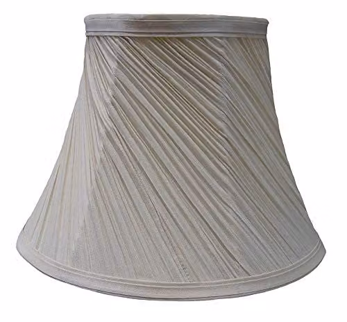 K LIVING Mushroom Swirl Pleated Dome Lamp Shade in Beige, Diameter: 30.48 cm – 1