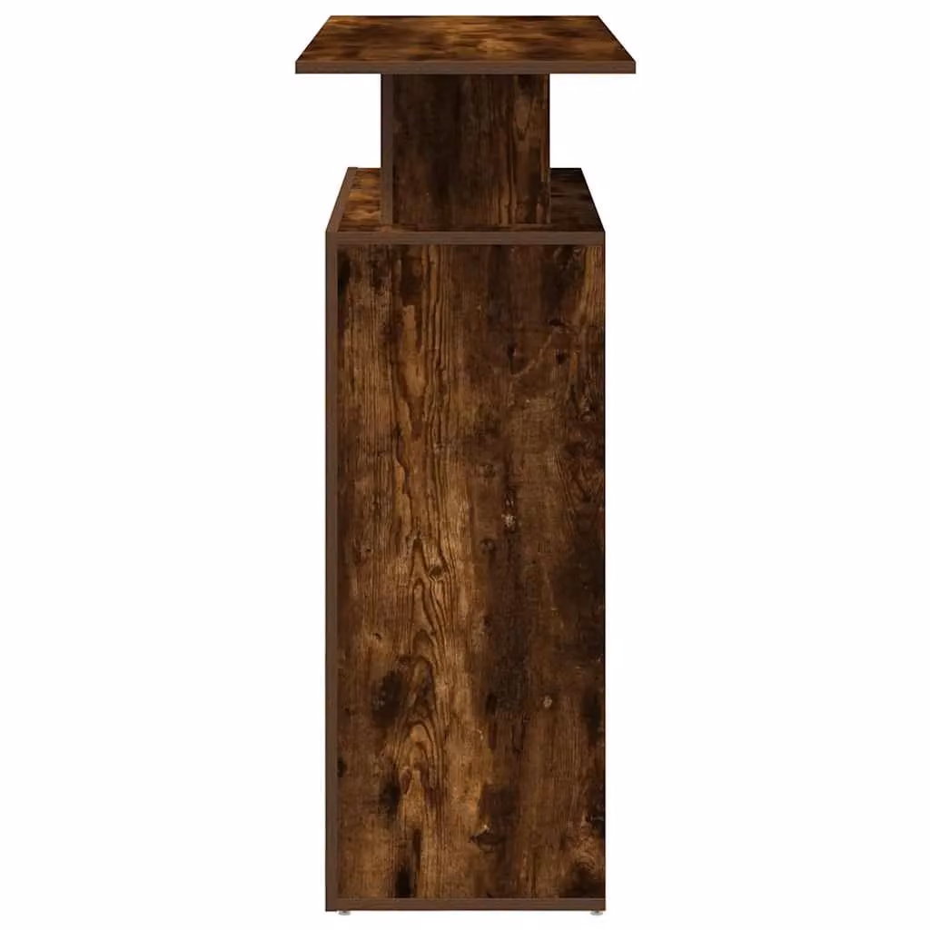 Berkfield Home Smoked Oak Reception Desk in Brown, W/D/H: 100 x 40 x 104 cm – 4