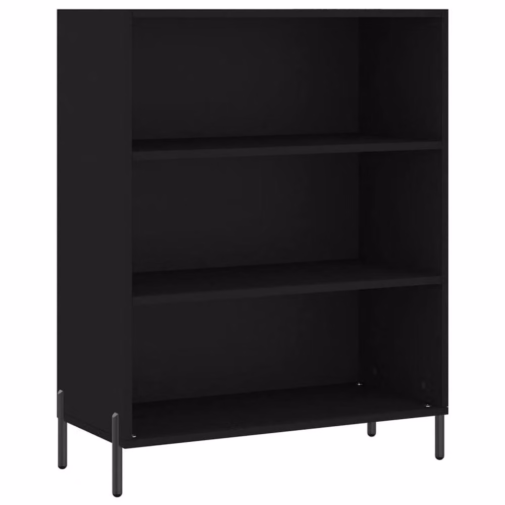 Berkfield Home Modern Black Shelf Cabinet, W/D/H: 69.5 x 32.5 x 90 cm – 3