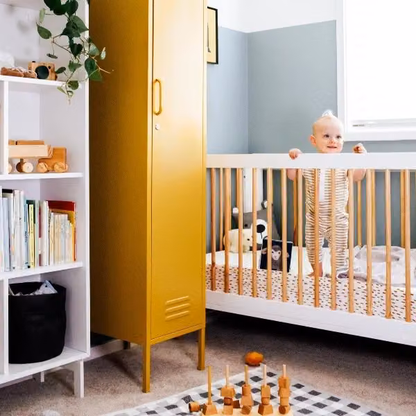 Mustard Made The Skinny Storage Locker in Yellow, W: 46.0 cm, D: 35.0 cm, H: 183.0 cm – 4