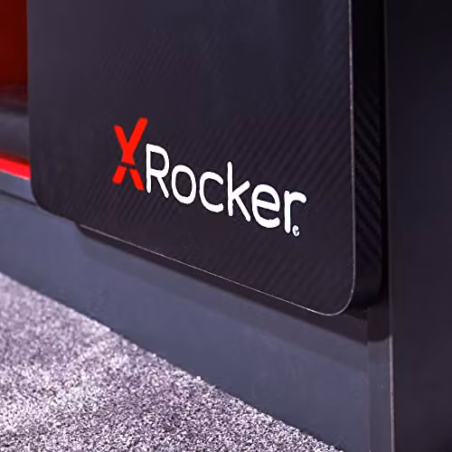 X Rocker Carbon-Tek LED TV Media Unit with Storage, Grey and Red – 3
