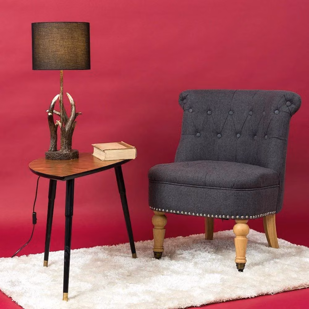 ValueLights Caribou Antler Design Table Lamp Base in Rustic Natural Brown – 3