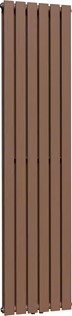 Lux Heat Flat Coloured Vertical Radiator in Brown, H 180 cm x W 42 cm