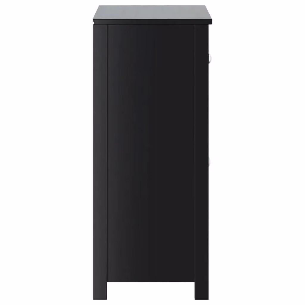 Berkfield Home BERG Black Rustic Solid Wood Pine Bathroom Cabinet W/D/H: 69.5 x 34 x 80 cm – 3