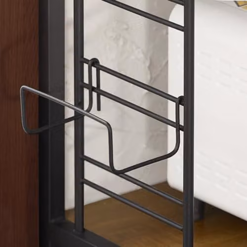 SoBuy Industrial Kitchen Appliance Storage Rack with Adjustable Shelves in Brown and Black – 4