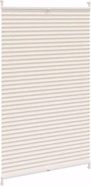 Berkfield Home Single Pleat Plisse Blind in Beige, W: 90 cm, H: 125 cm
