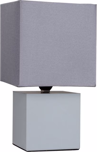 ValueLights Cubbie Cube Touch Table Lamp in Grey