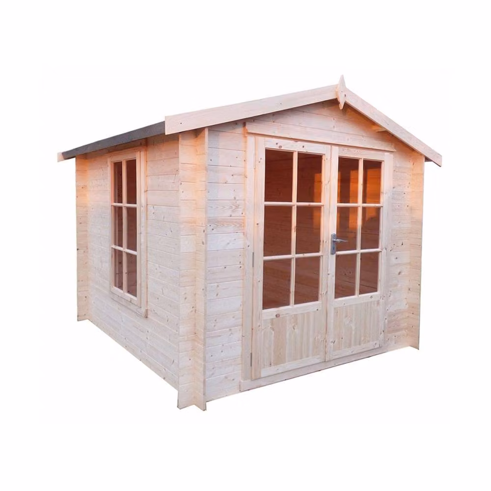 Shires Barnsdale 19 mm Log Cabin in Light Brown, 8 x 8 Feet – 2