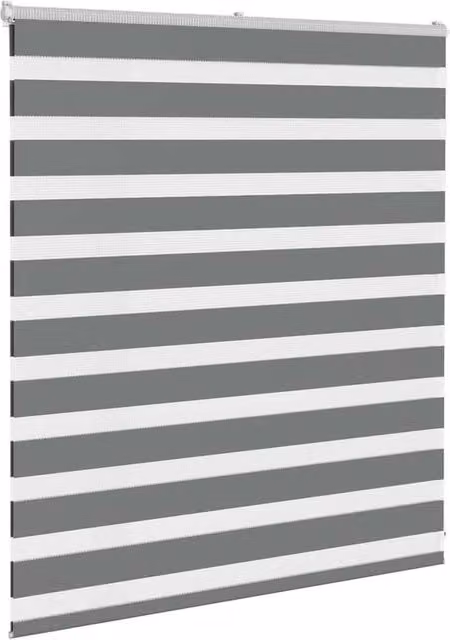 Berkfield Home Elegant Zebra Blind in Dark Grey, W: 120 cm, H: 100 cm