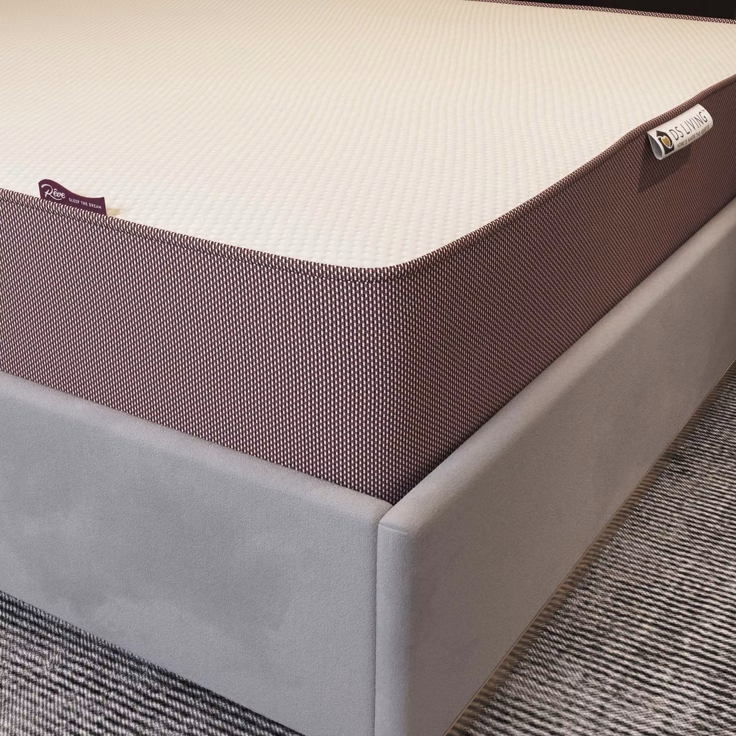 DS Living Reve Siam Gel-Flex Orthopaedic Memory Foam Mattress, Purple, W/D/H: 180 x 200 x 25.4 cm – 5