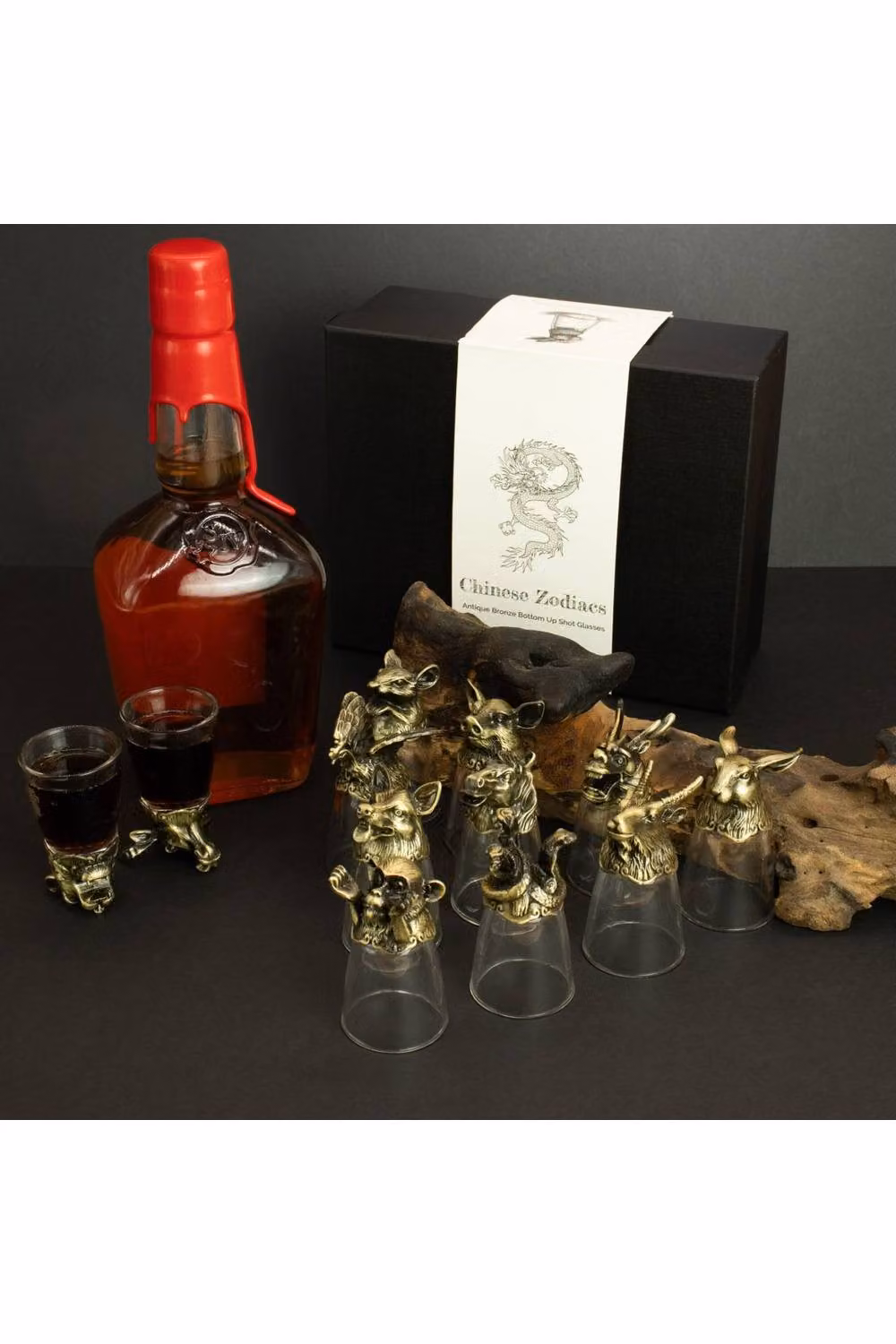KDMD Forest and Mystical Creatures Bronze Shot Glass Gift Set of 12, 25ml each – 3