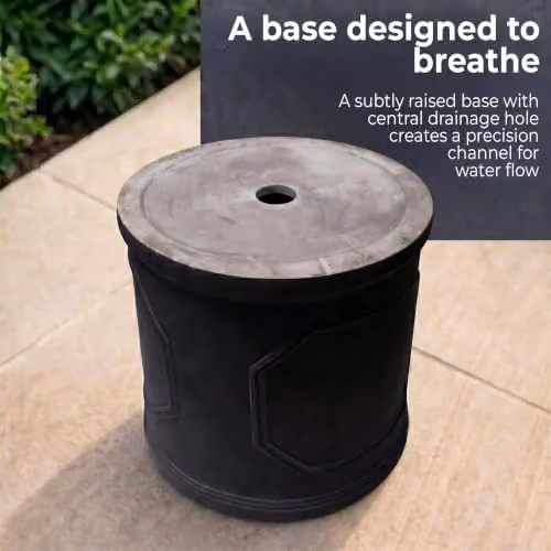 IDEALIST Grey Faux Lead Reinforced Stone Planter, 30cm, 15L – 4