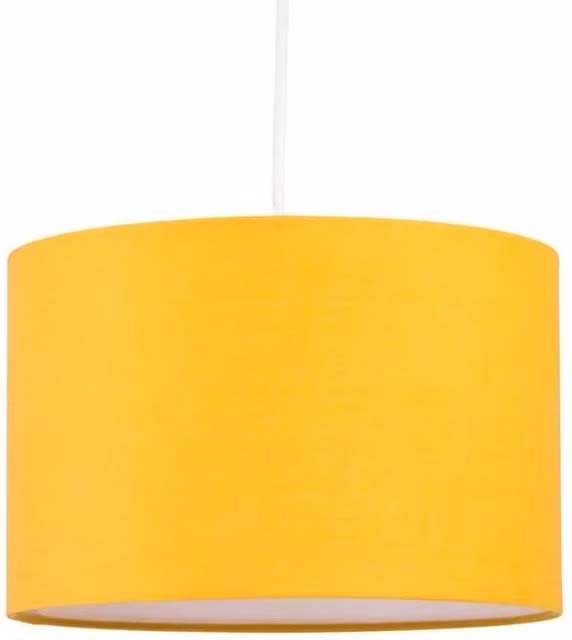 EONLION Yellow Fabric Cylinder Ceiling Light Shade, Diameter: 25 cm
