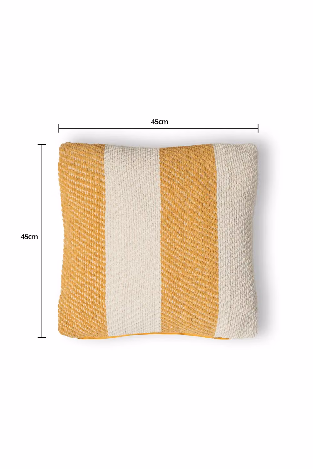 BHS Yellow Striped Chenille Square Cushion – 2