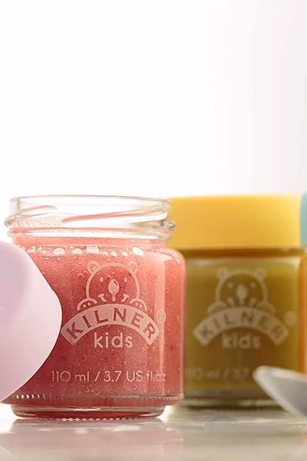 Kilner Set of 12 Kids Glass Jars with Airtight Silicone Lids, Transparent and BPA-Free – 4