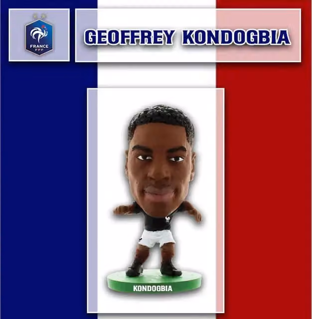 SoccerStarz Geoffrey Kondogbia France Mini Figure, Green and Multicolour, Height: 5 cm
