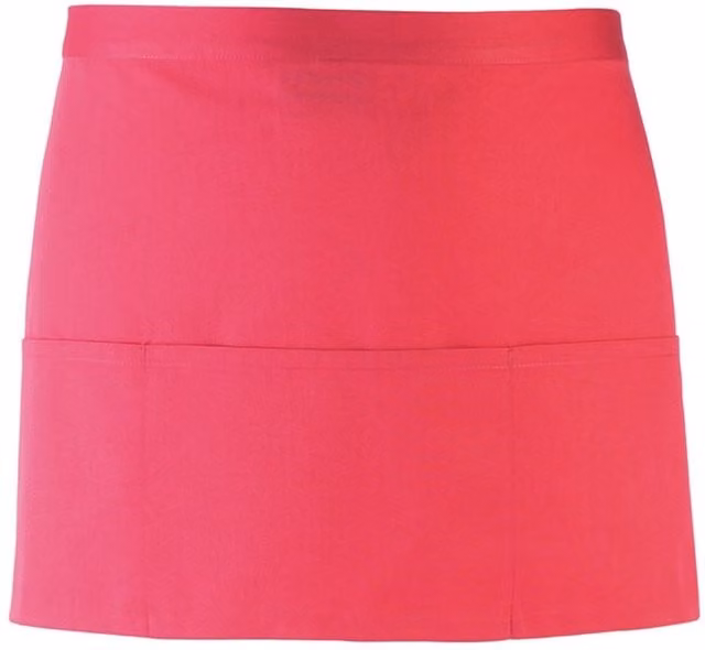 Premier 3 Pocket Short Apron in Pink, W/D/H: 33.0 x 60.0 x 33.0 cm